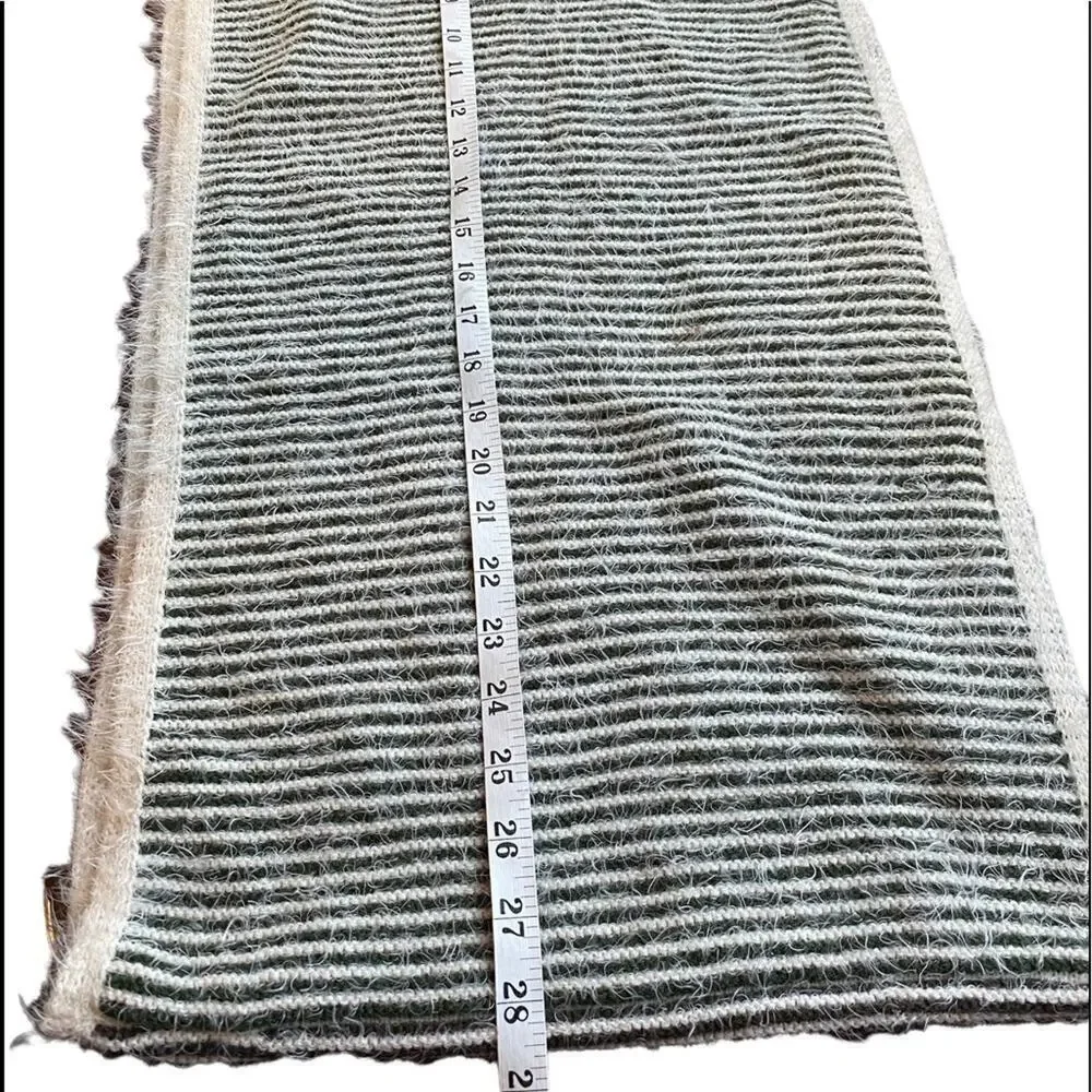 Look Women's Green and Tan Striped Infinity Scarf - OS